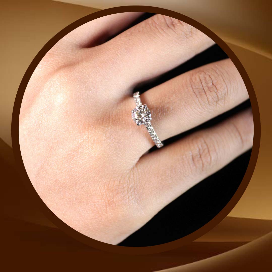 Waves Diamond Stackable Solitaire Engagement Ring Online Jewellery Shopping  India | White Gold 14K | Candere by Kalyan Jewellers