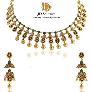 Antique gold necklace designs in 22kt