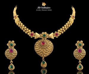 Simple Necklace Designs In Gold with Price