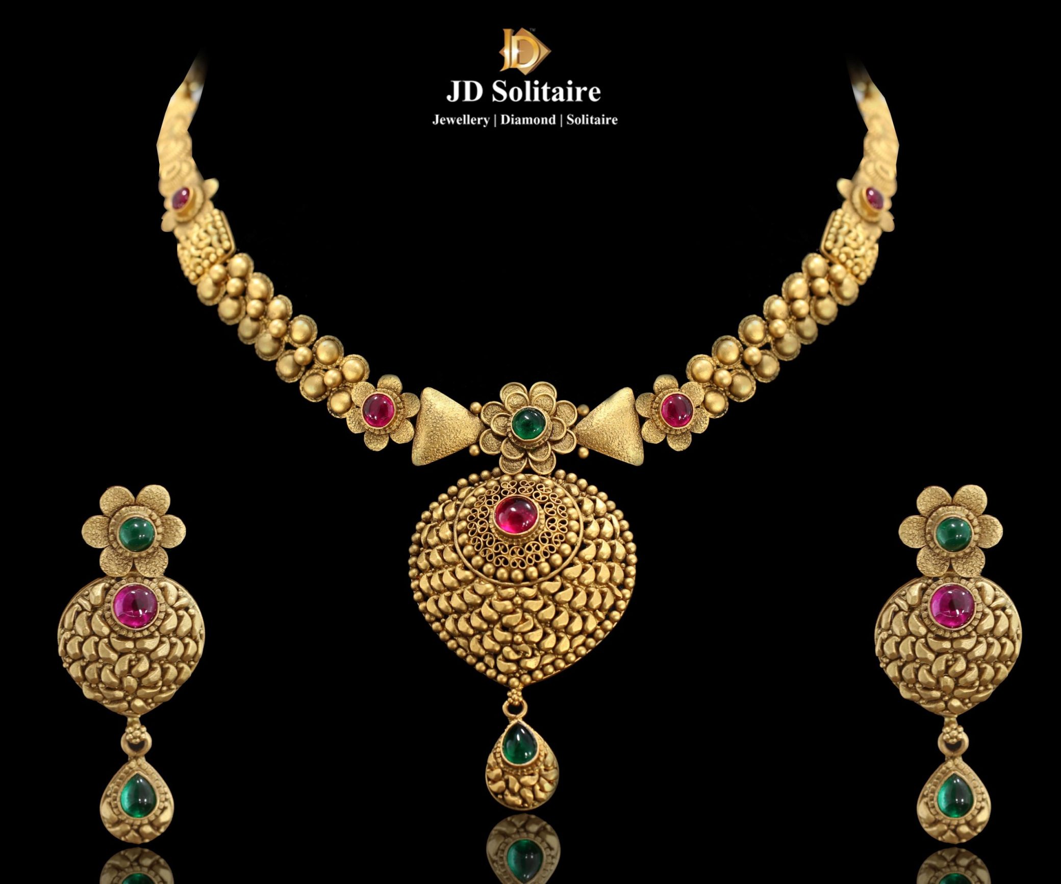 Buy Attractive Gold Plated Kerala Net Design Plain Necklace for Women