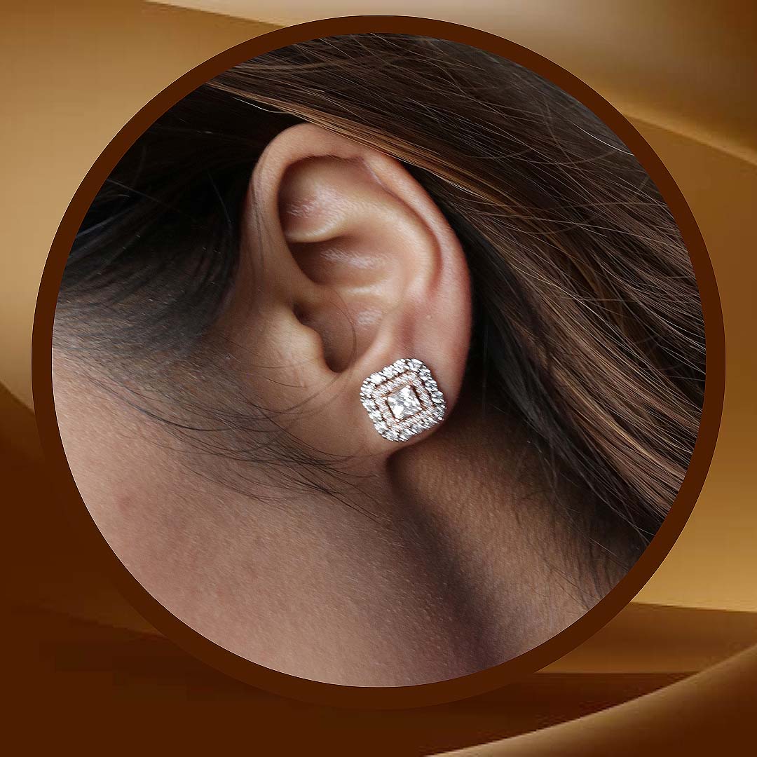 Fancy Diamond Solitaire Earrings Online  JD SOLITAIRE