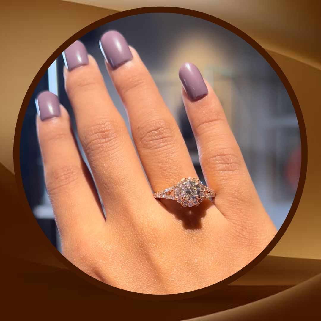 American Diamond Ring For Women In 22K Gold - Lagu Bandhu