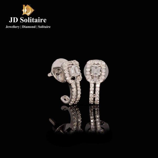 Radiant Cut Diamond Solitaire Earrings