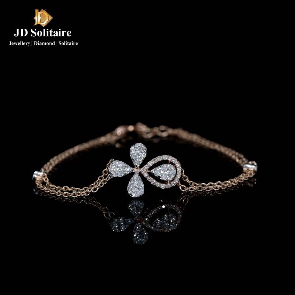 Charms Pear Diamond Bracelet For Daily Wear