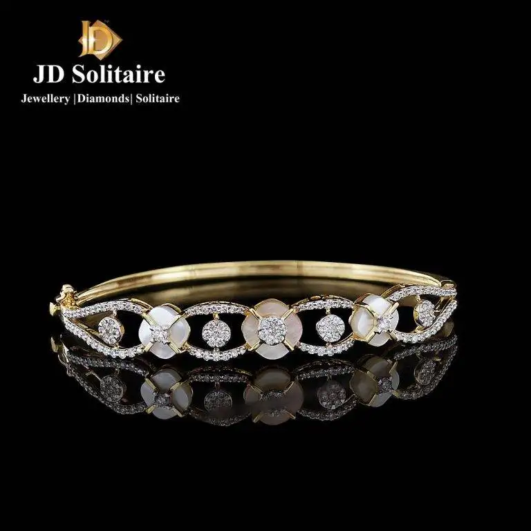 Estate 14K White Gold Diamond Bangle Bracelet – Springer's
