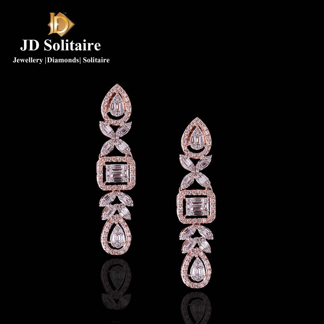 Diamond Earrings Party Wear - JD SOLITAIRE-sgquangbinhtourist.com.vn
