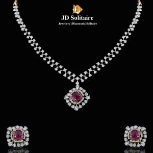Diamond Ruby Necklace Designs