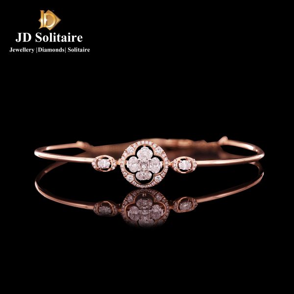 fancy round solitaire diamond bracelet