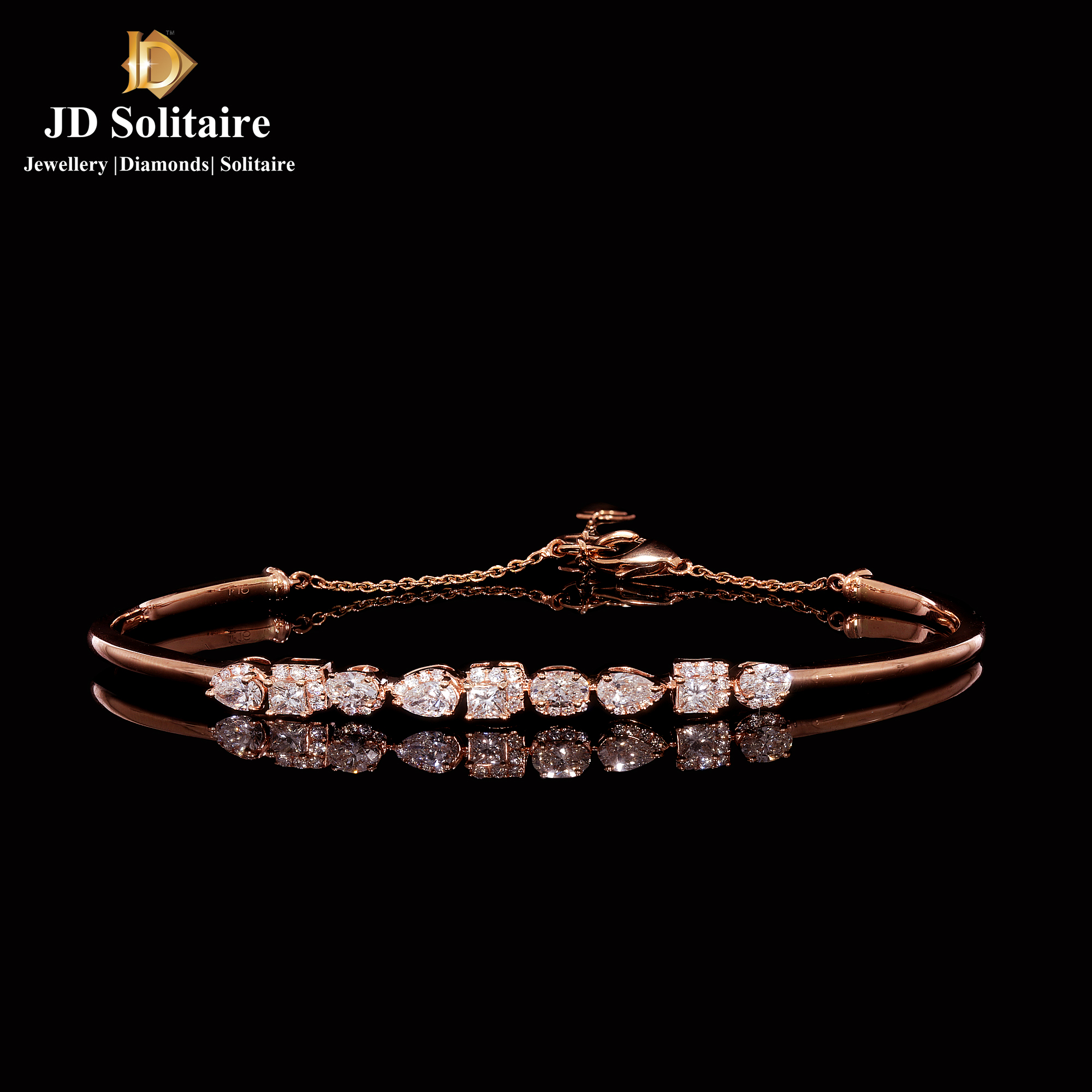 Ladies Princess Cut Diamond Bracelet - Facets by Susong