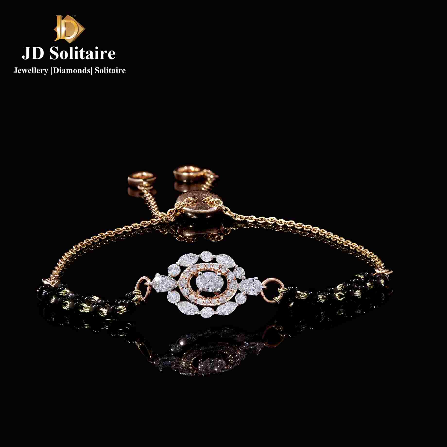 22ct Gold Adjustable Bracelet with Diamond Cut Design (7.2g) LBR-8408