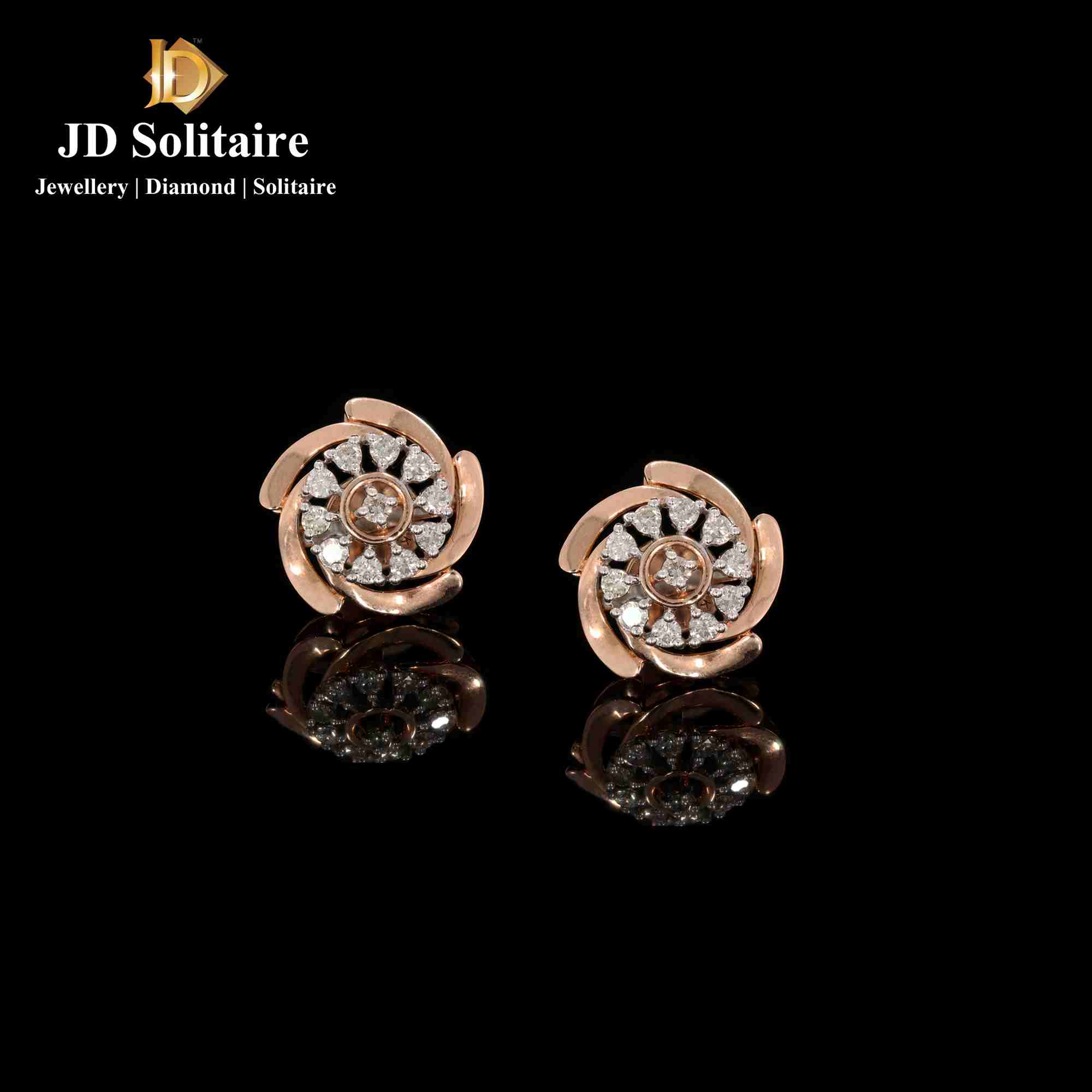 Buy 200ct Brown Diamond Stud Earrings 14K Rose Gold Finish Stud Online in  India  Etsy