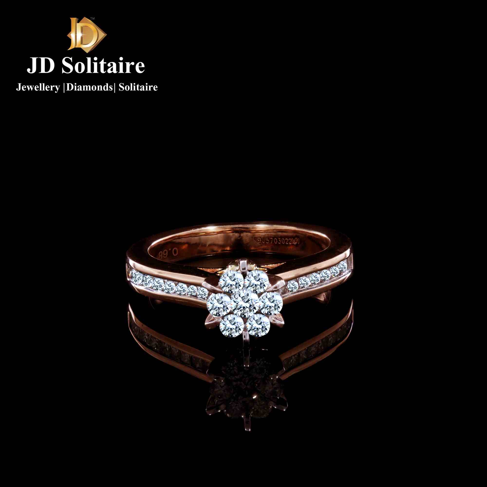 Unique Rose Gold Diamond Ring for Women
