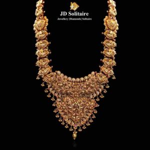 Temple Jewellery Gold Necklace Design