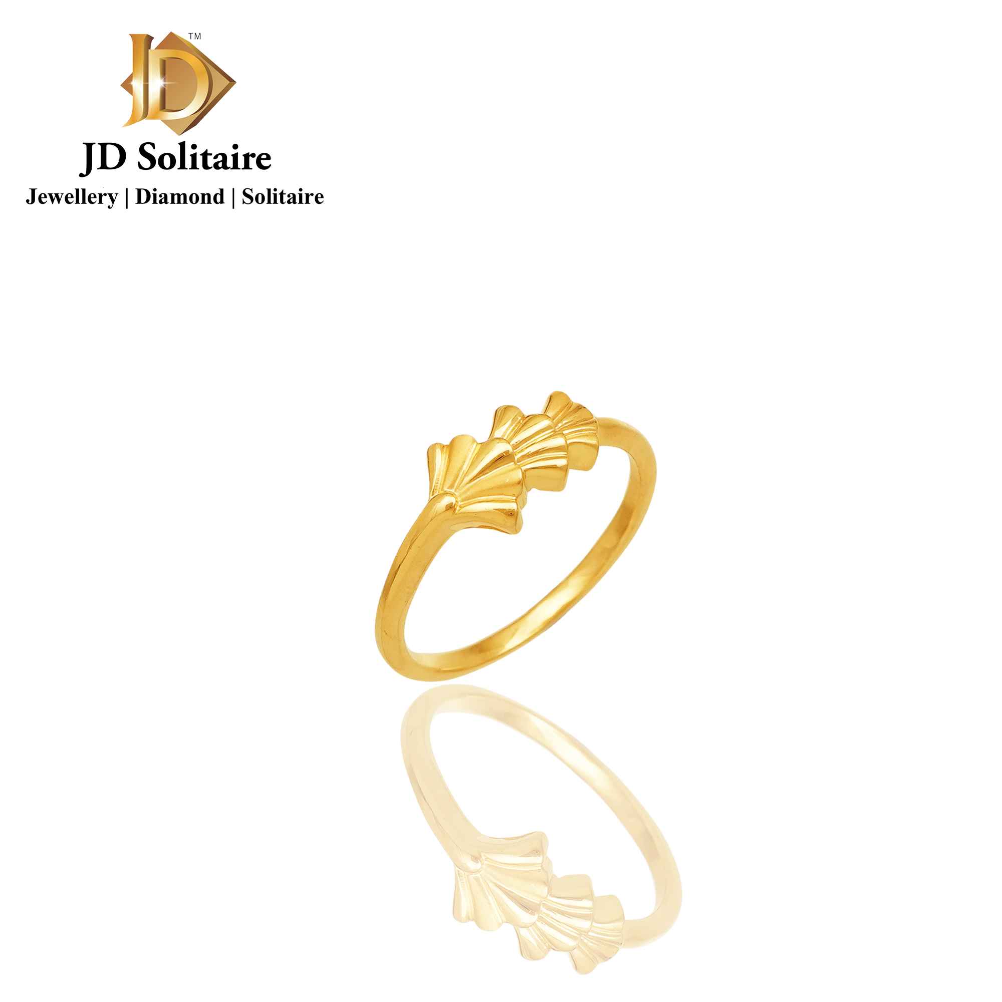 22k Plain Gold Ring JSG-2301-00110 – Jewelegance