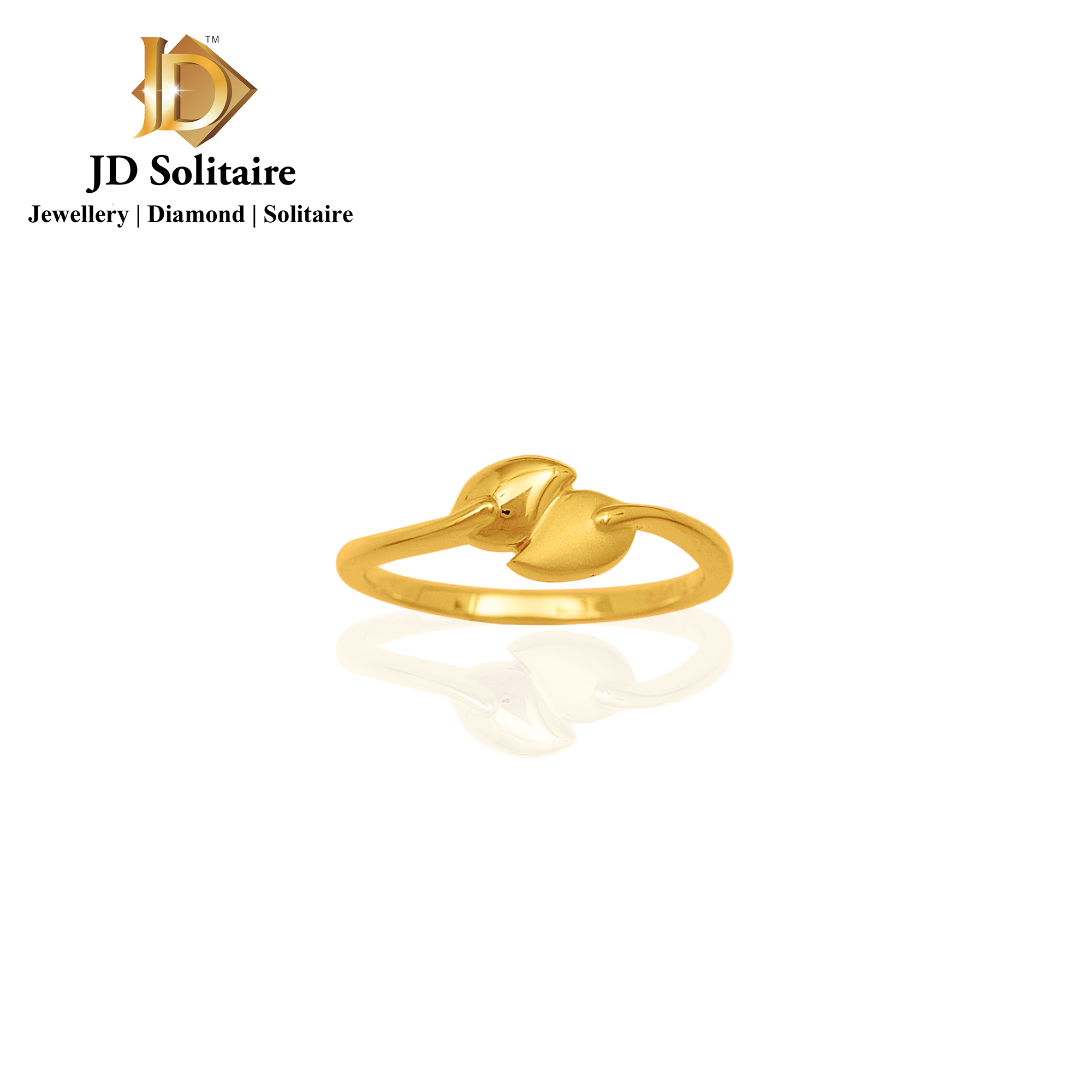 Designer Platinum & Rose Gold ring for women with Single Diamond JL PT