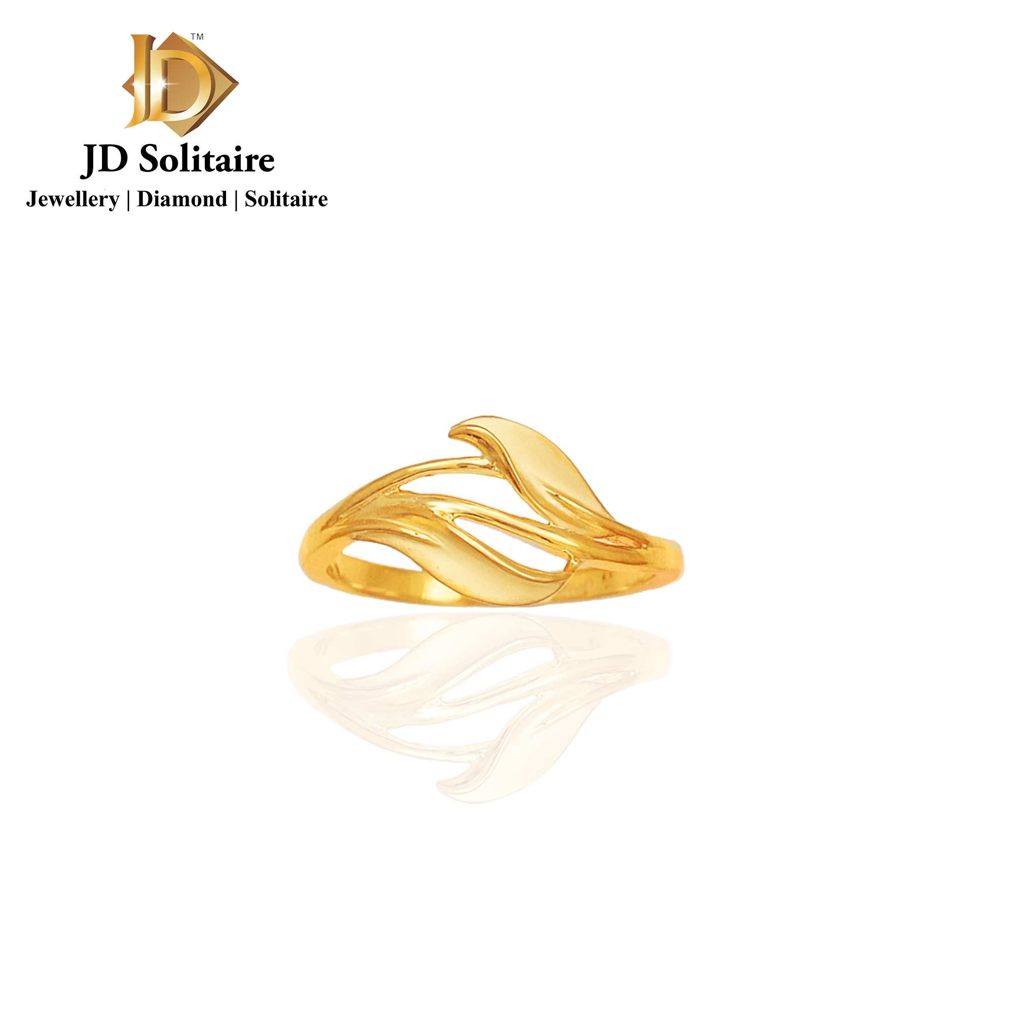 Daily wear heart designed Gold Rings - PC Chandra