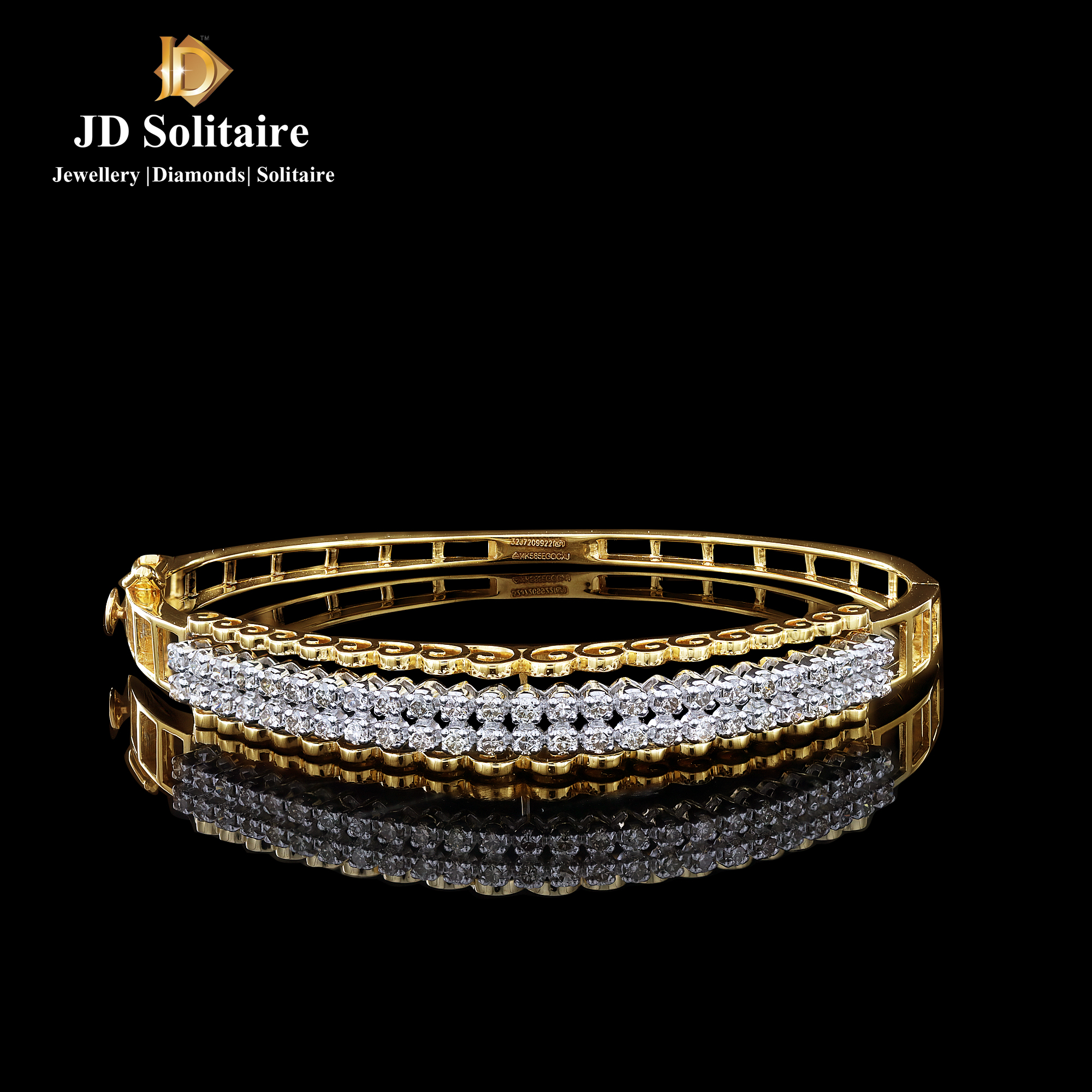 Diamond Chain Link Bangle Bracelet - Nuha Jewelers