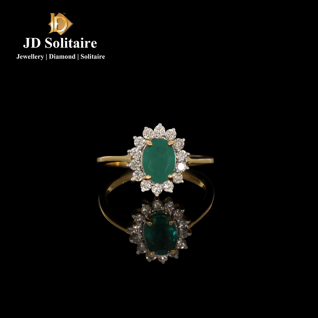 Emerald Engagement Ring, Natural Emerald & Diamond Ring, Vintage Bridal Ring,  Three Stone Ring - Etsy