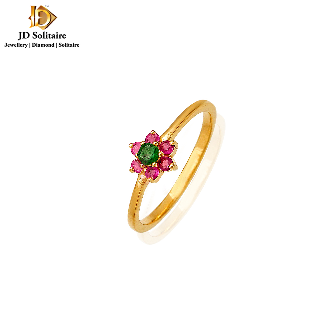 Malabar Women's 22K (916) Gold Ruby and Emerald Precia Ring - 6 US, RG8574  price in UAE | Amazon UAE | kanbkam