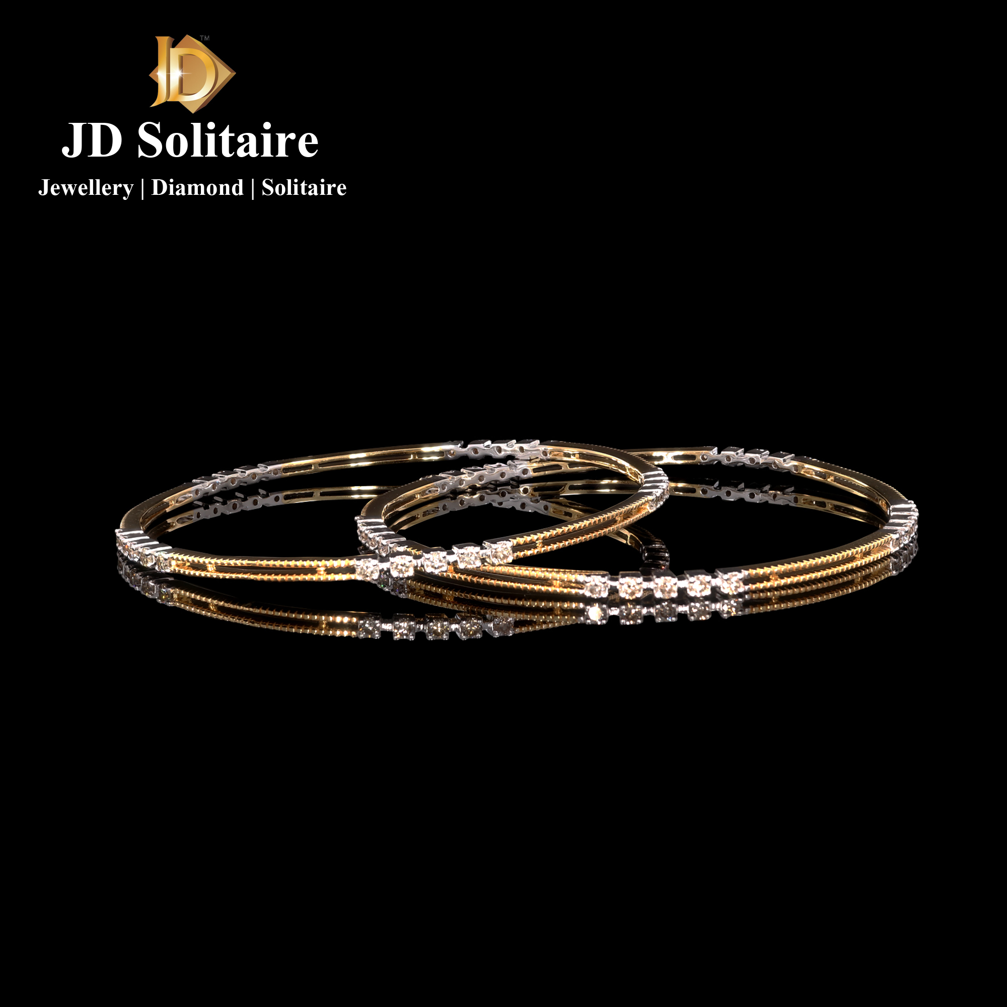 24K Gold Plated Solitaire Bangles For Women (SJ_3001) – Shining Jewel