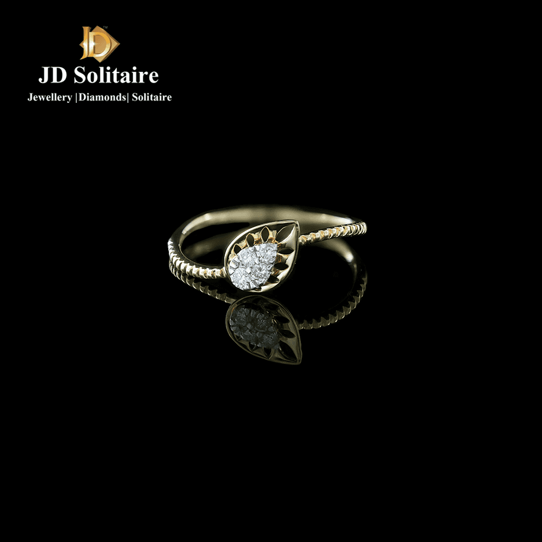 Valentine?s Day Rings | 14K Leaf motif gold ring ? PC Chandra