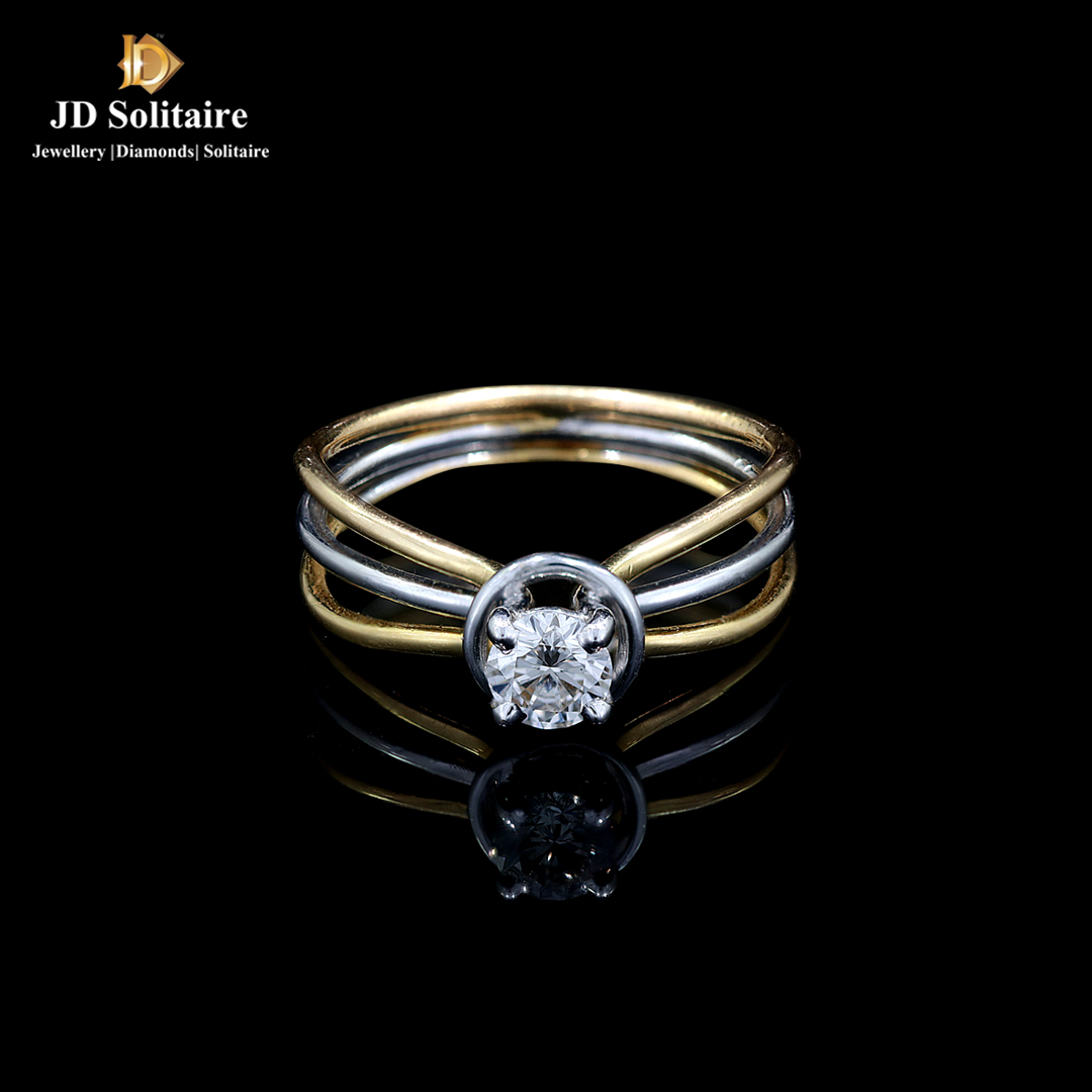 Designer Solitaire Platinum Ring for Women SJ PTO 314